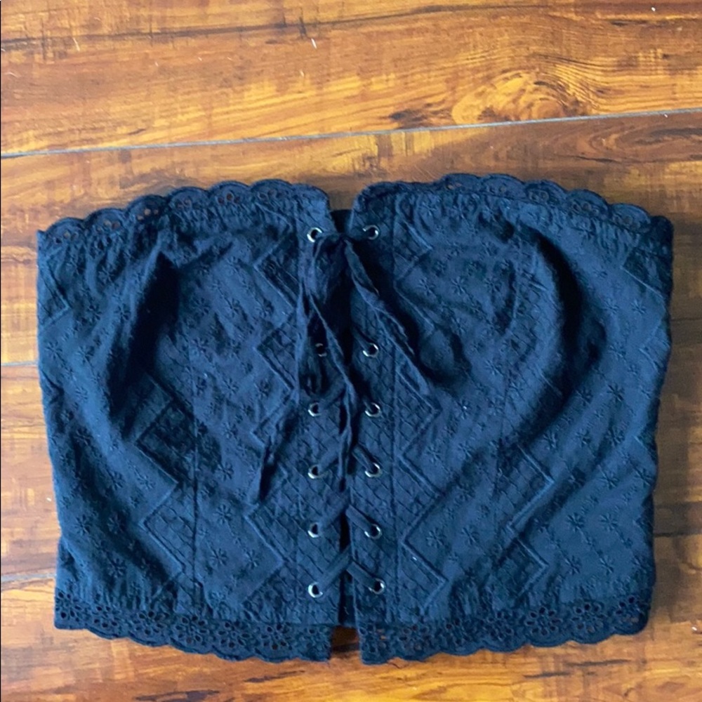 Brand new black forever 21 corset crop top